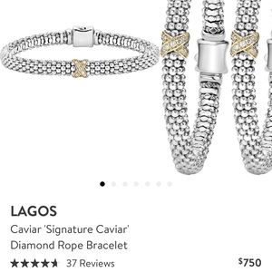 Lagos Caviar “Signature Caviar” rope bracelet ✨Like New✨ size 6